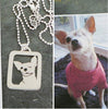 Chihuahua Art Necklace, Your Pet Pendant,  Dog silhouette Memory Jewelry Keepsake Memorial Gift