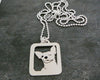 Chihuahua Art Necklace, Your Pet Pendant,  Dog silhouette Memory Jewelry Keepsake Memorial Gift