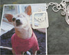 Chihuahua Art Necklace, Your Pet Pendant,  Dog silhouette Memory Jewelry Keepsake Memorial Gift