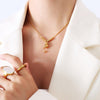 China Fu Gourd Stainless Steel Pendant Necklace for Women Gold Plated Beads Chain Retro Jewelry Gift Accessories 2022 New