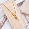China Fu Gourd Stainless Steel Pendant Necklace for Women Gold Plated Beads Chain Retro Jewelry Gift Accessories 2022 New