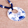 China Style Handmade Jewelry Decorated Ethnic Style Long Woven Necklace Ceramic Jewelry