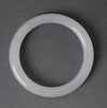 Chinese Handwork Carved Mill Finish White Nephrite Jade Bangle Bracelet FREE JEWELRY GEMSTONE