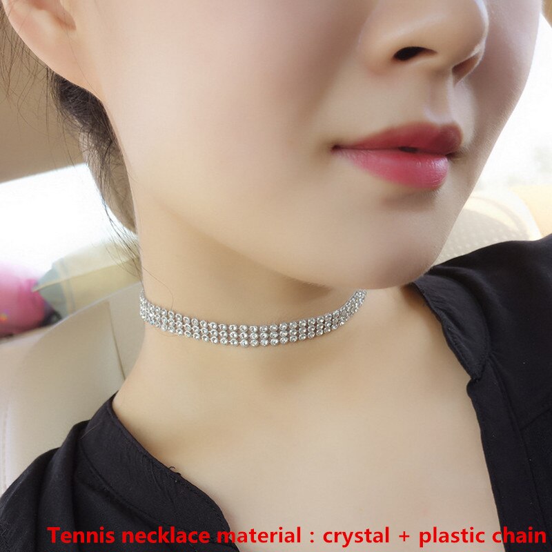 www. - 4 Colors Maxi Crystal Collar Necklace Choker Necklaces*