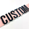 Choker Handmade Pastel Pink Letter Choker Choose Name Word Collar 35mm Tall Band Fetish Necklace