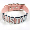 Choker Handmade Pastel Pink Letter Choker Choose Name Word Collar 35mm Tall Band Fetish Necklace