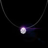 Choker Invisible Fish Line Crystal Necklace Pendants Neck Zircon Women Clavicle Chain Lady Feminino Collar