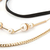 Choker Necklace Kolye Multilayer Simulated-pearl Leather Chokers Necklaces For Women Gold/Silver Color Chain Bijoux