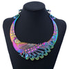 Choker Necklace Necklace Women Selling Exaggeration Colorful Necklace Exaggeration Temperament Peacock Collar Choker
