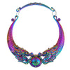 Choker Necklace Necklace Women Selling Exaggeration Colorful Necklace Exaggeration Temperament Peacock Collar Choker