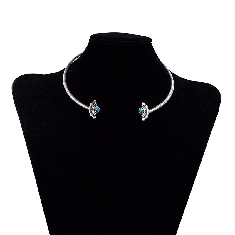 Choker Necklace Vintage Collar Bohemian Necklace Deco Stones Boho Tribal Jewelry