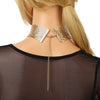 Choker Necklace Women Chain Glittery Shiny Smooth Adjustable Wide Mesh Flat Chain Metal Chocker Collar Alloy Necklace Fashion