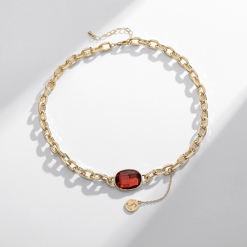 Chokers Colorful Geometric Tassels Necklace Atmospheric Trendy Clavicle Chain Colour Profusion Naughty And Lovely