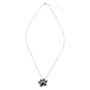 Chokers Necklace Silver Color Crystal Dog Paw Animal Feet Jewelry For Women Clavicle Chain Feet Pendant Statement Necklaces