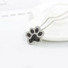 Chokers Necklace Silver Color Crystal Dog Paw Animal Feet Jewelry For Women Clavicle Chain Feet Pendant Statement Necklaces