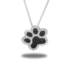 Chokers Necklace Silver Color Crystal Dog Paw Animal Feet Jewelry For Women Clavicle Chain Feet Pendant Statement Necklaces