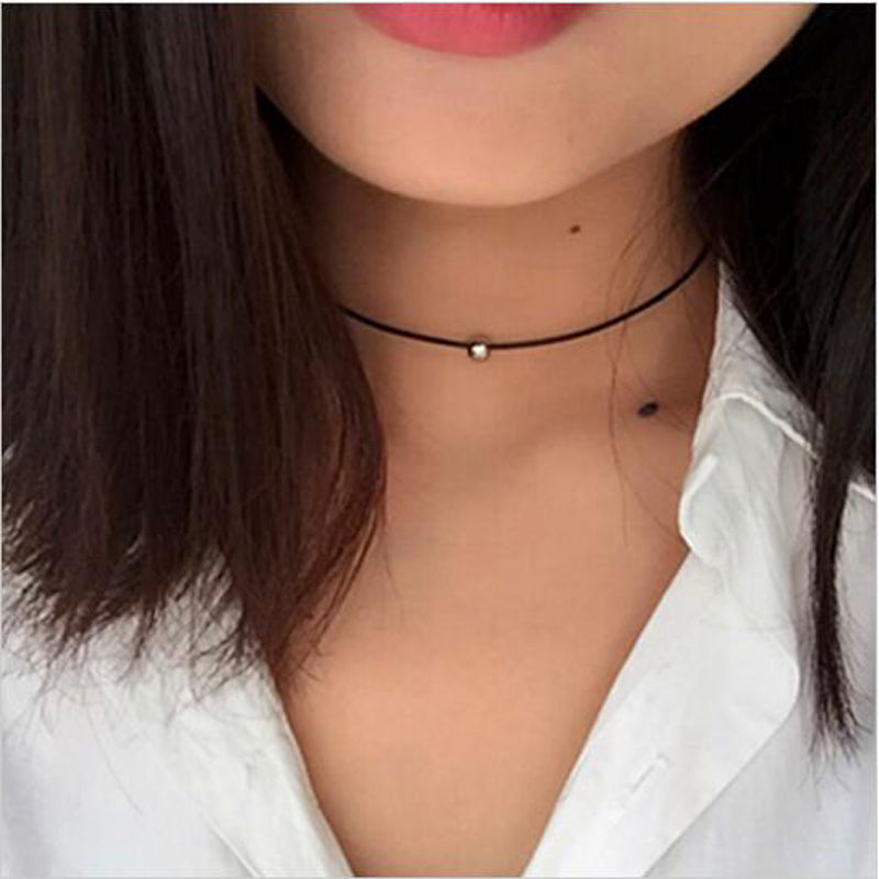 Chokers Necklace Torques Summer Punk Style Black Short Velvet Collar Necklaces For Women collares collier femme X14