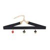 Chokers Necklaces 2021 Japanese act the role ofing is tasted Alice  wonderland of spades  Poker PU collar necklace