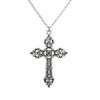 Christ Baroque Cross Pendant necklace Vintage Bohemian 1980 Gothic Necklace