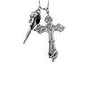 Christ Baroque Cross Pendant necklace Vintage Bohemian 1980 Gothic Necklace