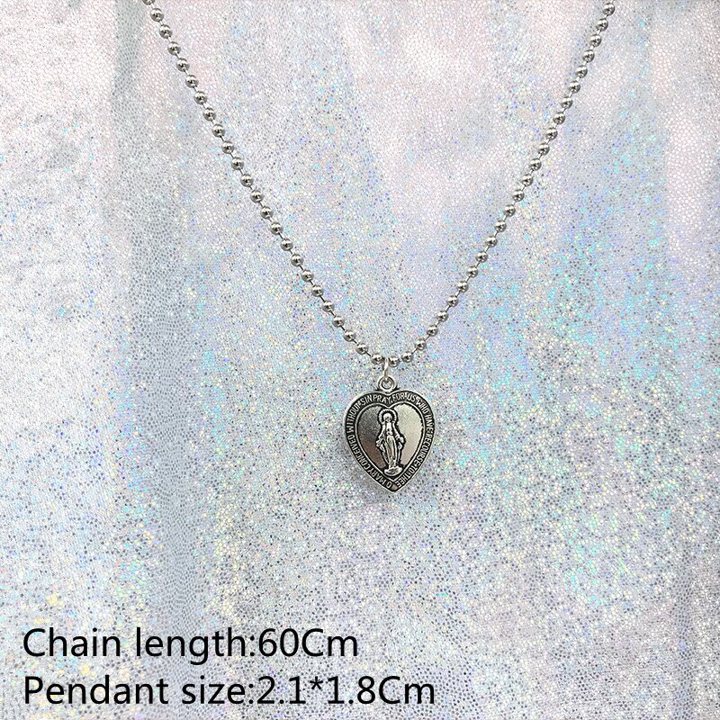 Christ Baroque Cross Pendant necklace Vintage Bohemian 1980 Gothic Necklace