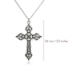 Christ Baroque Cross Pendant necklace Vintage Bohemian 1980 Gothic Necklace