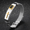 Christian Cross Adjustable Titanium Steel Men's Bracelet Metal Religious Accessories Party Jewelry
