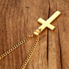 Christian Cross Pendant Necklace Men's Necklace Metal Religious Amulet Pendant Accessory Party Jewelry