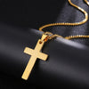 Christian Cross Pendant Necklace Men's Necklace Metal Religious Amulet Pendant Accessory Party Jewelry