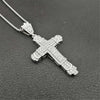 Christian Cross Shape Pendant Necklace Men's Women's Necklace Crystal Mosaic Accessories Religious Amulet Jewelry