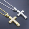 Christian Cross Shape Pendant Necklace Men's Women's Necklace Crystal Mosaic Accessories Religious Amulet Jewelry