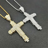 Christian Cross Shape Pendant Necklace Men's Women's Necklace Crystal Mosaic Accessories Religious Amulet Jewelry