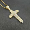 Christian Cross Shape Pendant Necklace Men's Women's Necklace Crystal Mosaic Accessories Religious Amulet Jewelry