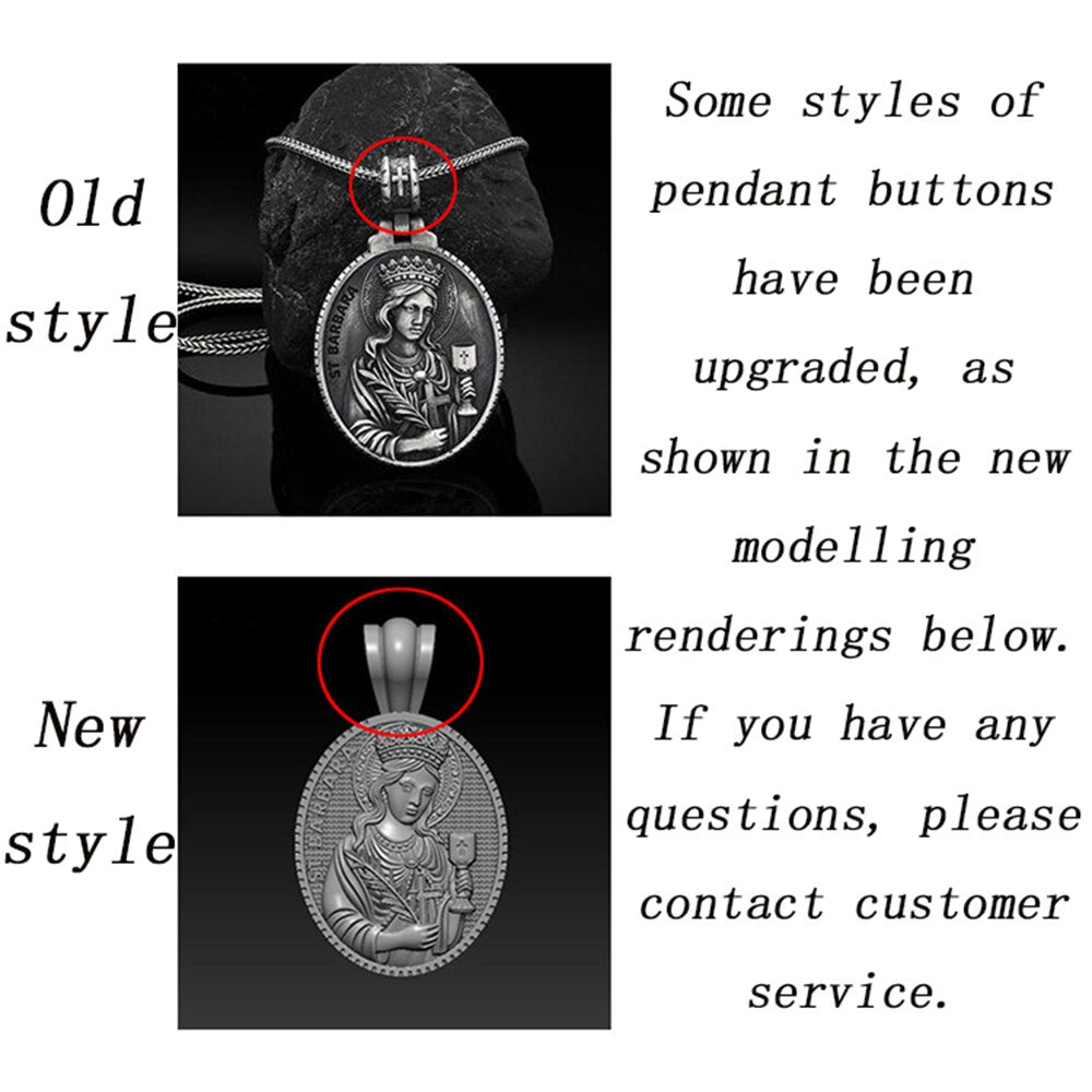 Christian Mary Sacred Heart pendant necklace men Vintage Catholic Badge Jewelry on the neck vintage tag man chain necklace