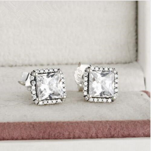 Christma collection earings brinco 925 Sterling Silver Snowflake Stud Earrings for women fine jewelry   ER035