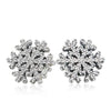 Christma collection earings brinco 925 Sterling Silver Snowflake Stud Earrings for women fine jewelry   ER035