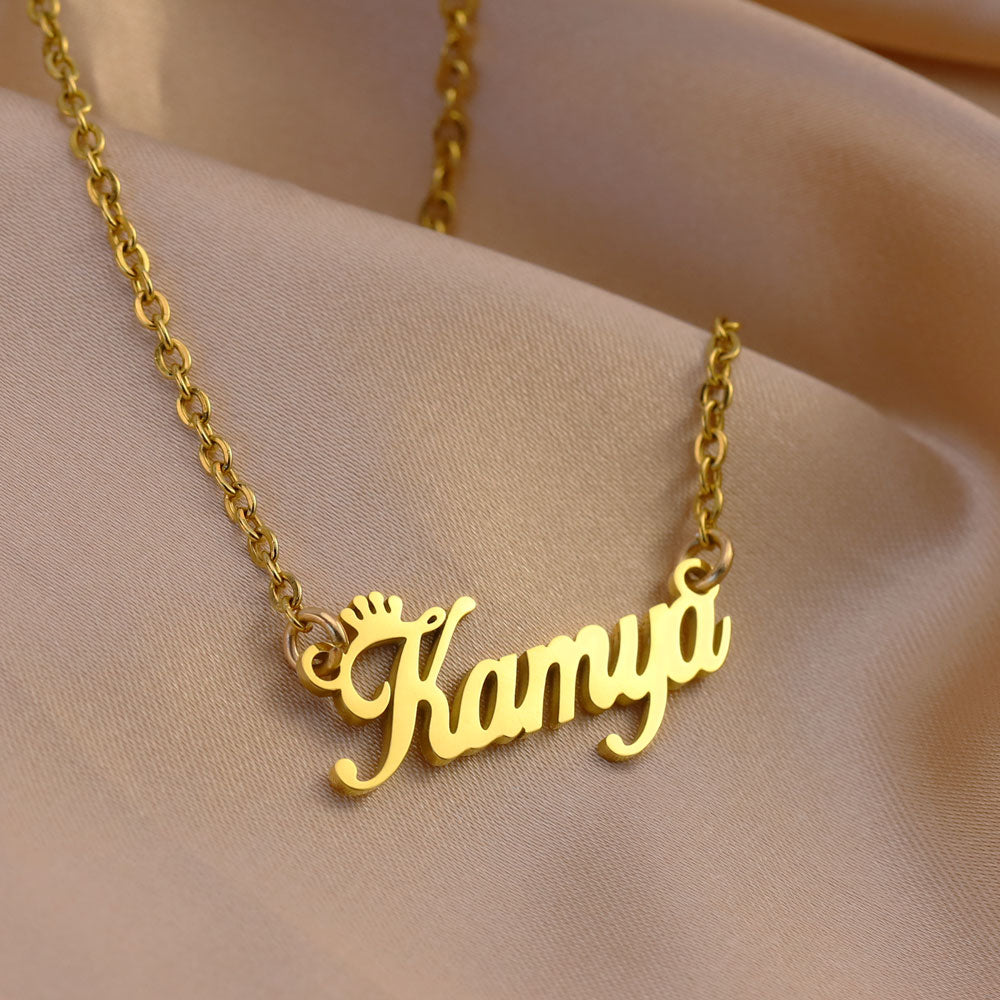 Christmas Gift Cute Classic Princess Style Name Necklace