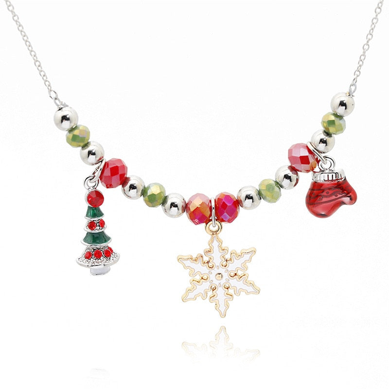Christmas Necklaces Women Girl Children Christmas Decorations For Home Decor Happy Year Xmas Necklace&pendant Gift Jewelry