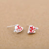 Christmas Sale 925 Sterling Silver Stud Earrings Fashion Red Cute Socks / Gloves / Hat Shoes Earrings For Women Christmas Gifts