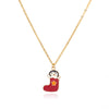 Christmas Sock Pedant Necklace for Women Stainless Steel Clavicle Chains Necklaces Lucky Christmas Jewerly Gifts collares mujer