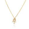 Christmas Tree Pendant Necklace for Women Stainless Steel Gold Color Zircon Necklaces 2023 Trend Christmas Jewelry collares