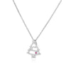 Christmas Tree Pendant Necklace for Women Stainless Steel Gold Color Zircon Necklaces 2023 Trend Christmas Jewelry collares