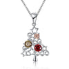 Christmas Tree Zircon Diamond Link Chain Necklaces for Women Gemstone 925 Sterling Silver Fine Jewelry Flowers and Plants Style