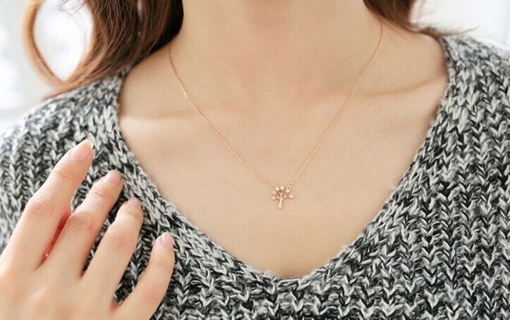 Christmas tree short  necklace  korean tv drama women wedding accessories /collier femme/colar/collana/gift
