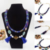 Chunky Bib Pendant Chain Tribal Ethnic Incan Layered Tassel Statement Necklace Handmade Vintage Summer Neacklace Choker Fashion