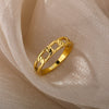 Chunky Chain Rings For Women Men 2023 Trend Stainless Steel Gold Color Ring Wedding Engagement Jewelry Gift Anillos mujer