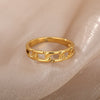 Chunky Chain Rings For Women Men 2023 Trend Stainless Steel Gold Color Ring Wedding Engagement Jewelry Gift Anillos mujer