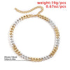 Chunky Cuban Link Chain Choker Necklace Exaggerated Geometric Asymmetric Contrast Gold Silver Color Clavicle Collar Collier