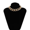 Chunky Punk Choker Women Necklace Miami Gold Color Cuban Chain Men Necklace Collar Thicken HipHop Rock Cool Lovers Jewelry