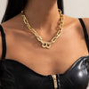 Chunky Thick Choker Chain Necklaces Punk Letter B Necklace for Women Men Goth Choker Neck Chains Vintage Necklace Jewelry Gift